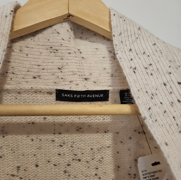 SAKS FIFTH AVENUE Shawl Collar Sweater - Picture 5 of 5